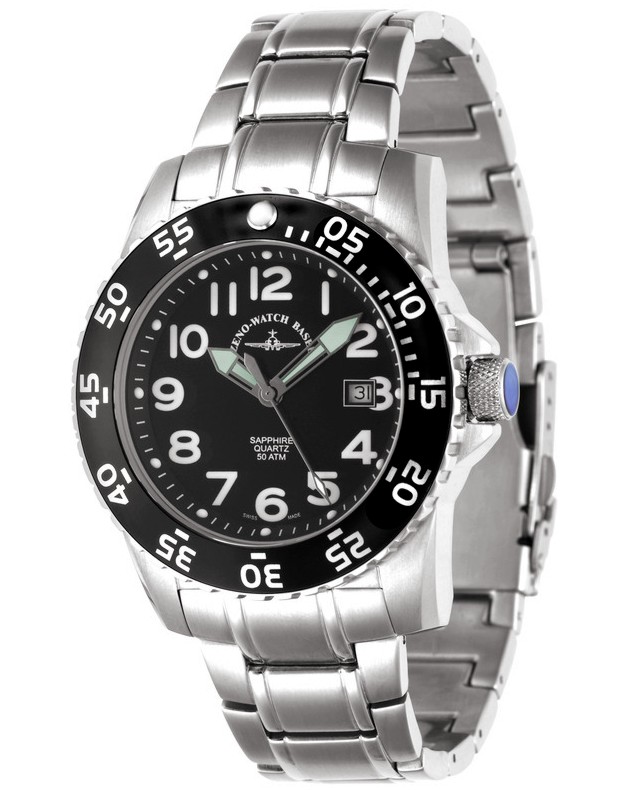  Zeno-Watch Basel - Black 6350Q-a1M -   "Airplane Diver II" - 