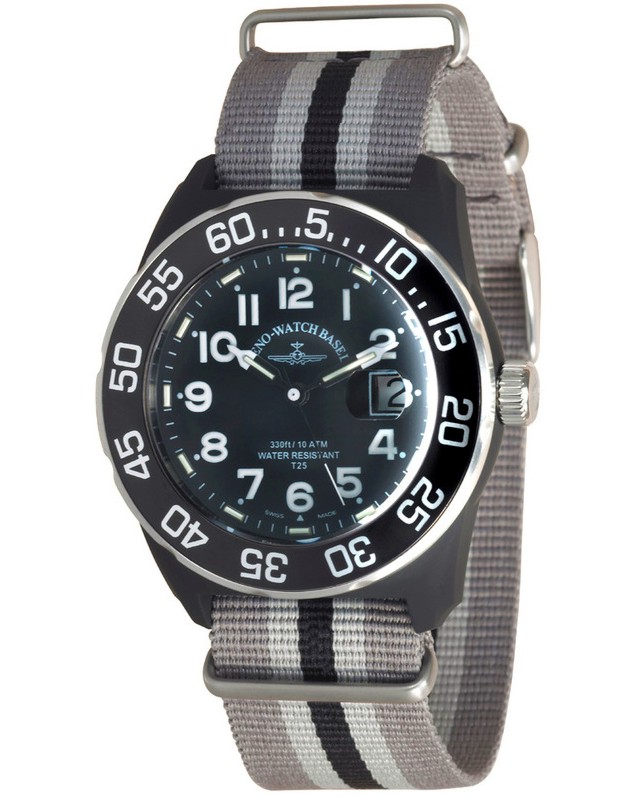  Zeno-Watch Basel - H3 Teflon - Black/Gray - Nylon 6594Q-a1-Nato-31 -   "H3" - 