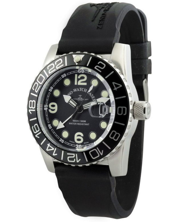  Zeno-Watch Basel - Quartz GMT Points (Dual Time) 6349Q-GMT-a1 -   "Airplane Diver" - 