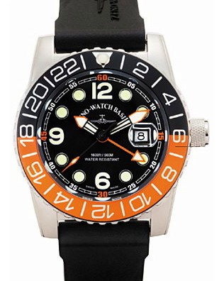  Zeno-Watch Basel - Quartz GMT Points (Dual Time) 6349Q-GMT-a1-5 -   "Airplane Diver" - 