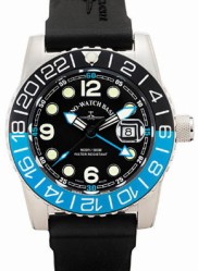 Часовник Zeno-Watch Basel - Quartz GMT Points (Dual Time) 6349Q-GMT-a1-4 - От серията "Airplane Diver" - 